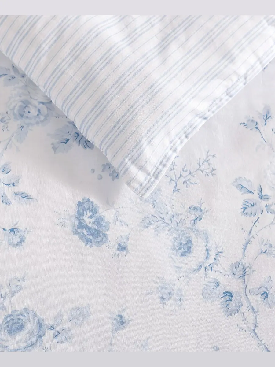 Комплект постельного белья Belinda Cotton, двусторонний, 2 предмета, размер Twin XL Laura Ashley — изображение 5 из 10, синий