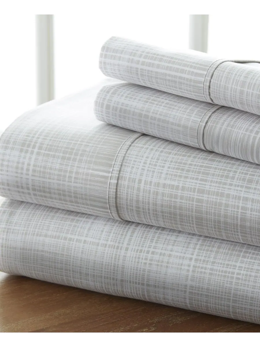 Комплект постельного белья Timeless Classics Premium Ultra Soft Pattern, 4 предмета, размер Full — изображение 1 из 9, серый