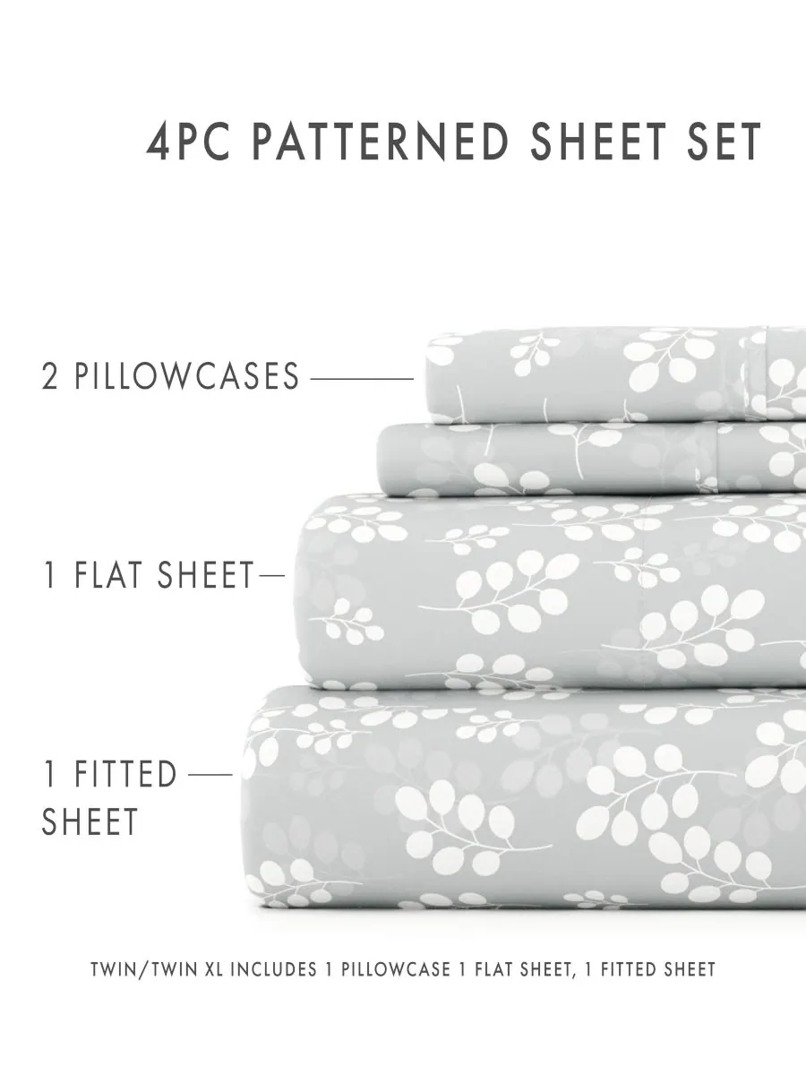 Комплект постельного белья Timeless Classics Premium Ultra Soft Pattern, 4 предмета, размер Full — изображение 9 из 9, серый