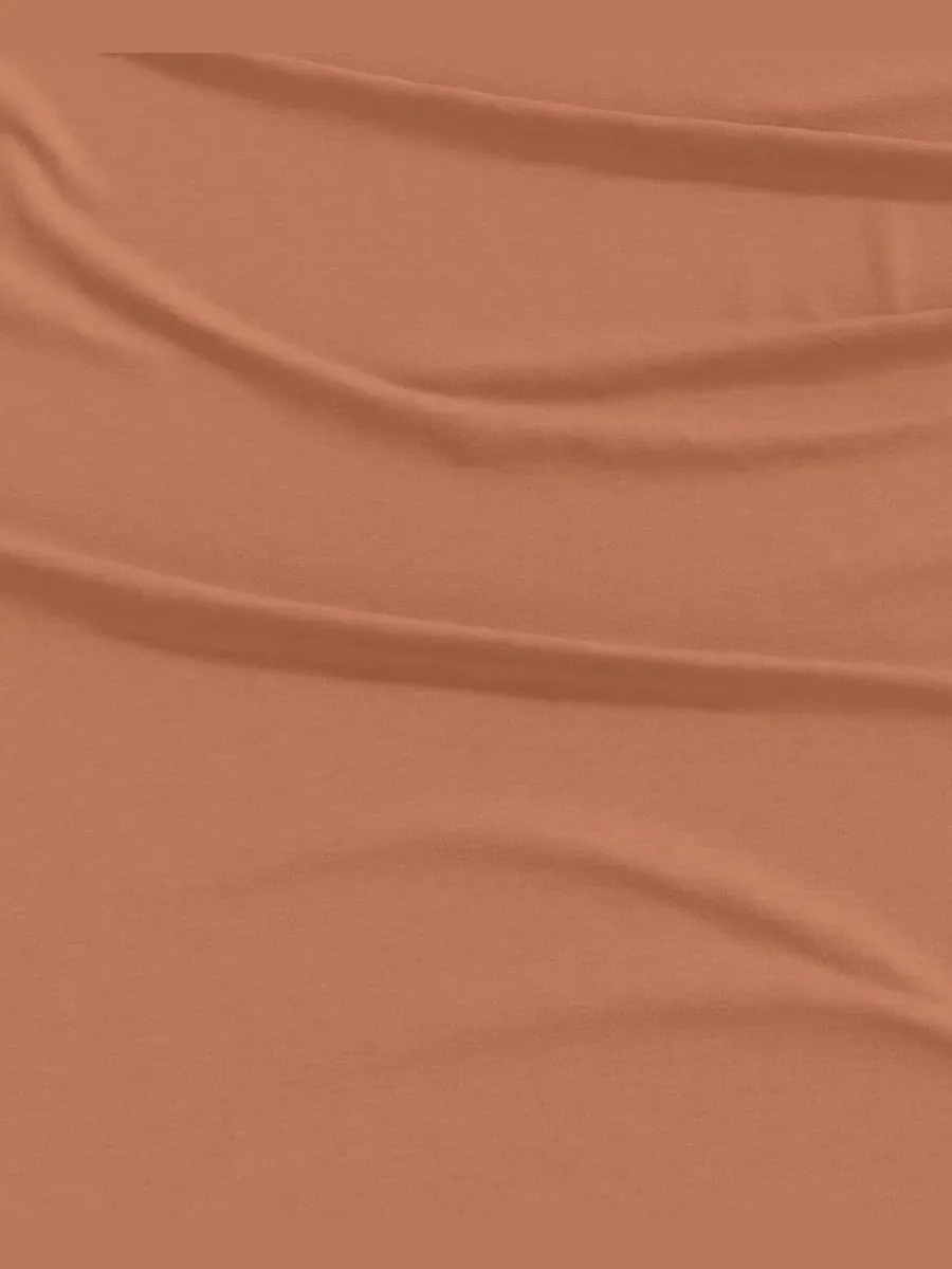 Комплект постельного белья из меланжевого хлопкового трикотажа Linery & Co, Terracotta, California — изображение 5 из 6