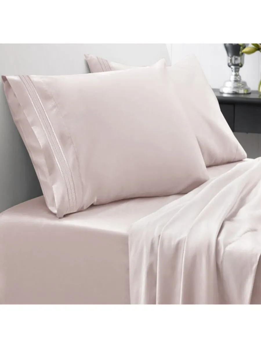 Комплект постельного белья из микрофибры, 3 предмета, размер Twin XL Sweet Home Collection — изображение 1 из 2, бежевый