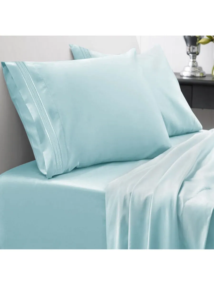 Комплект постельного белья из микрофибры, 3 предмета, размер Twin XL Sweet Home Collection — изображение 1 из 2, синий