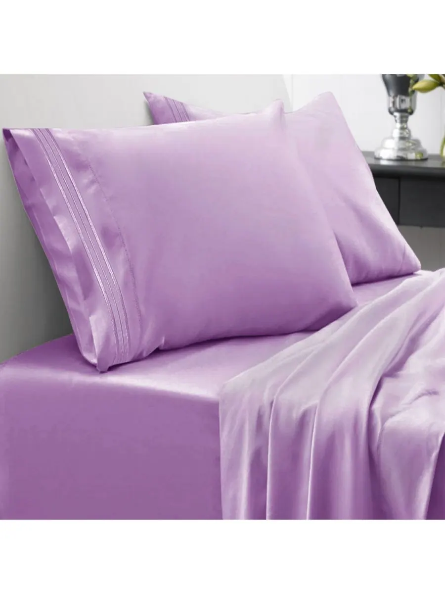 Комплект постельного белья из микрофибры, 3 предмета, размер Twin XL Sweet Home Collection — изображение 1 из 2, сливавый