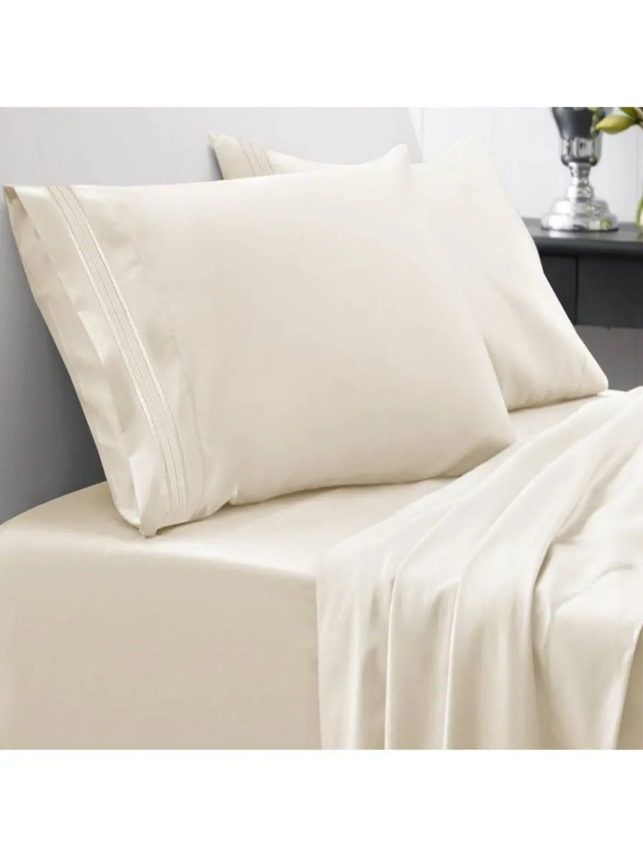 Комплект постельного белья из микрофибры, 3 предмета, размер Twin XL Sweet Home Collection — изображение 1 из 2, белый
