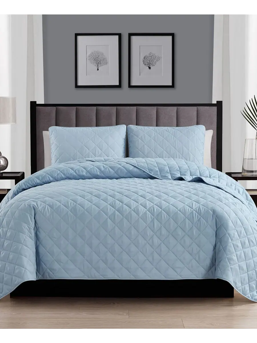 Комплект постельного белья Cathay Home Inc. увеличенного размера, легкий, для — изображение 2 из 2, светлый синий