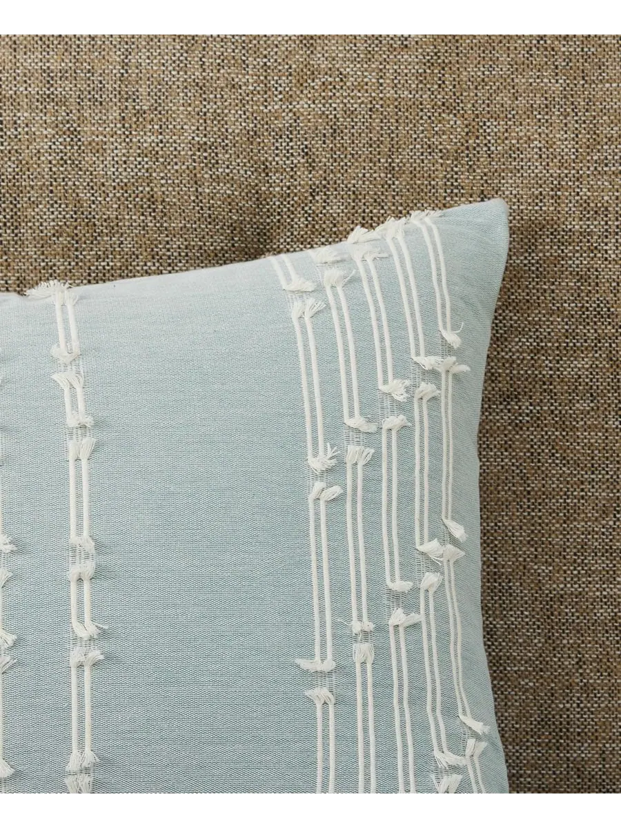 Комплект постельного белья kara jacquard из 3 предметов, размер full/queen INK+IVY — изображение 6 из 17, голубой