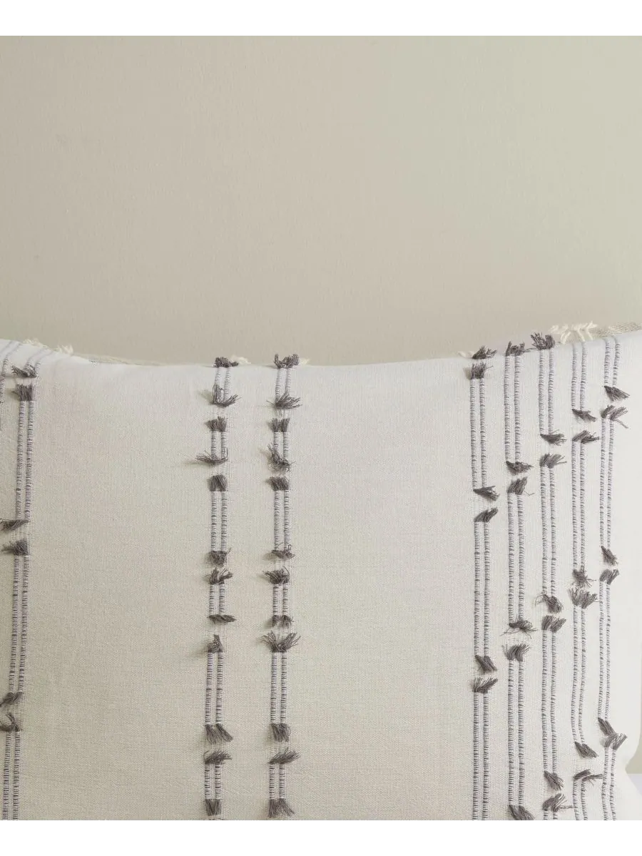Комплект постельного белья kara jacquard из 3 предметов, размер full/queen INK+IVY — изображение 6 из 17, белый