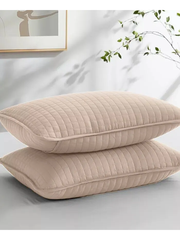 Большой однотонный комплект из трех предметов: стеганое одеяло и накидка Southshore Fine Linens — изображение 5 из 5, бежевый