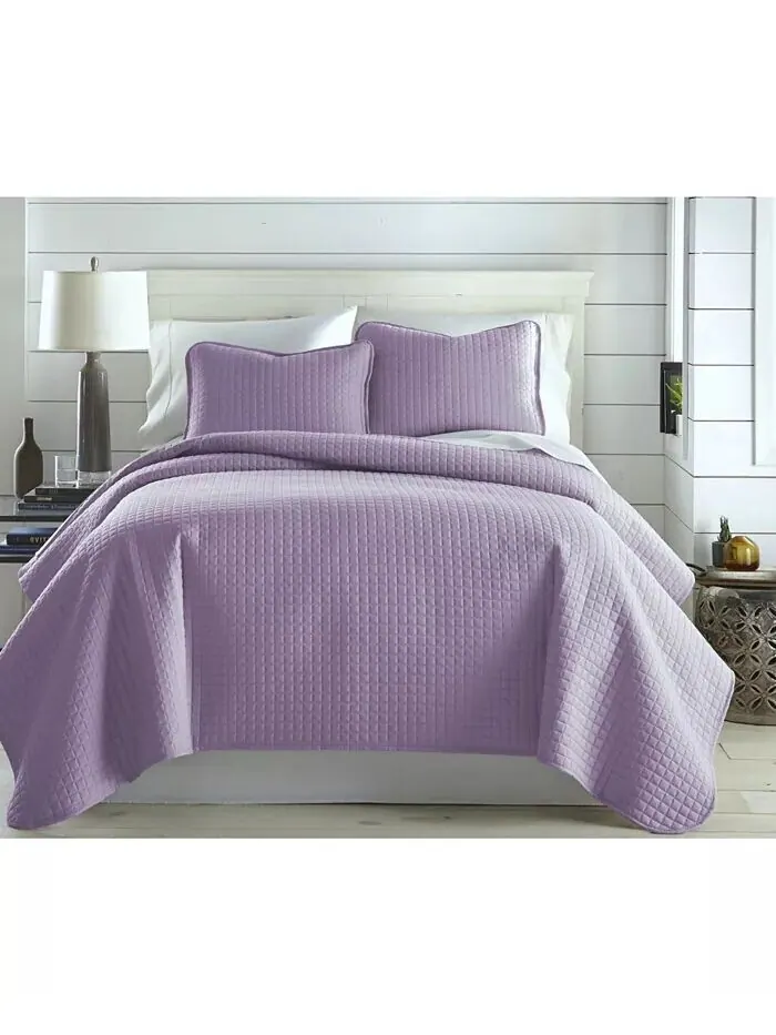 Большой однотонный комплект из трех предметов: стеганое одеяло и накидка Southshore Fine Linens — изображение 1 из 4