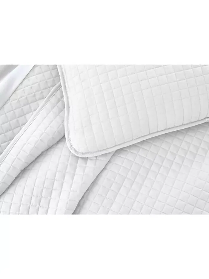 Большой однотонный комплект из трех предметов: стеганое одеяло и накидка Southshore Fine Linens — изображение 3 из 4, белый