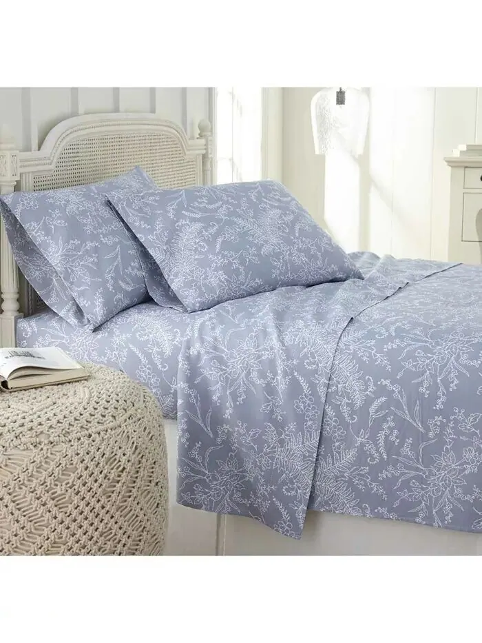 Набор простыней из 4 предметов с цветочным принтом Winter Brush Southshore Fine Linens
