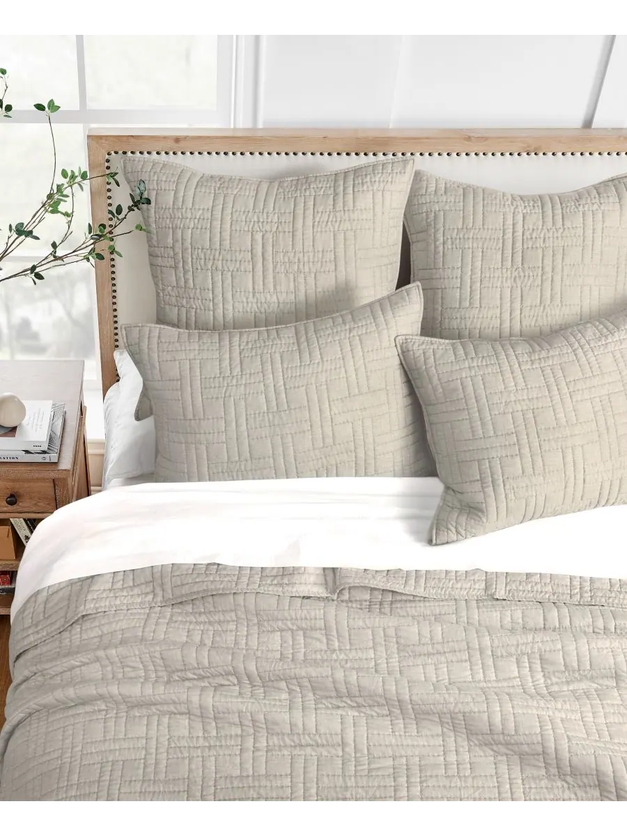 Комплект постельного белья Melange Stitch, 2 предмета, размер Twin/Twin XL Levtex — изображение 2 из 8, прозрачный