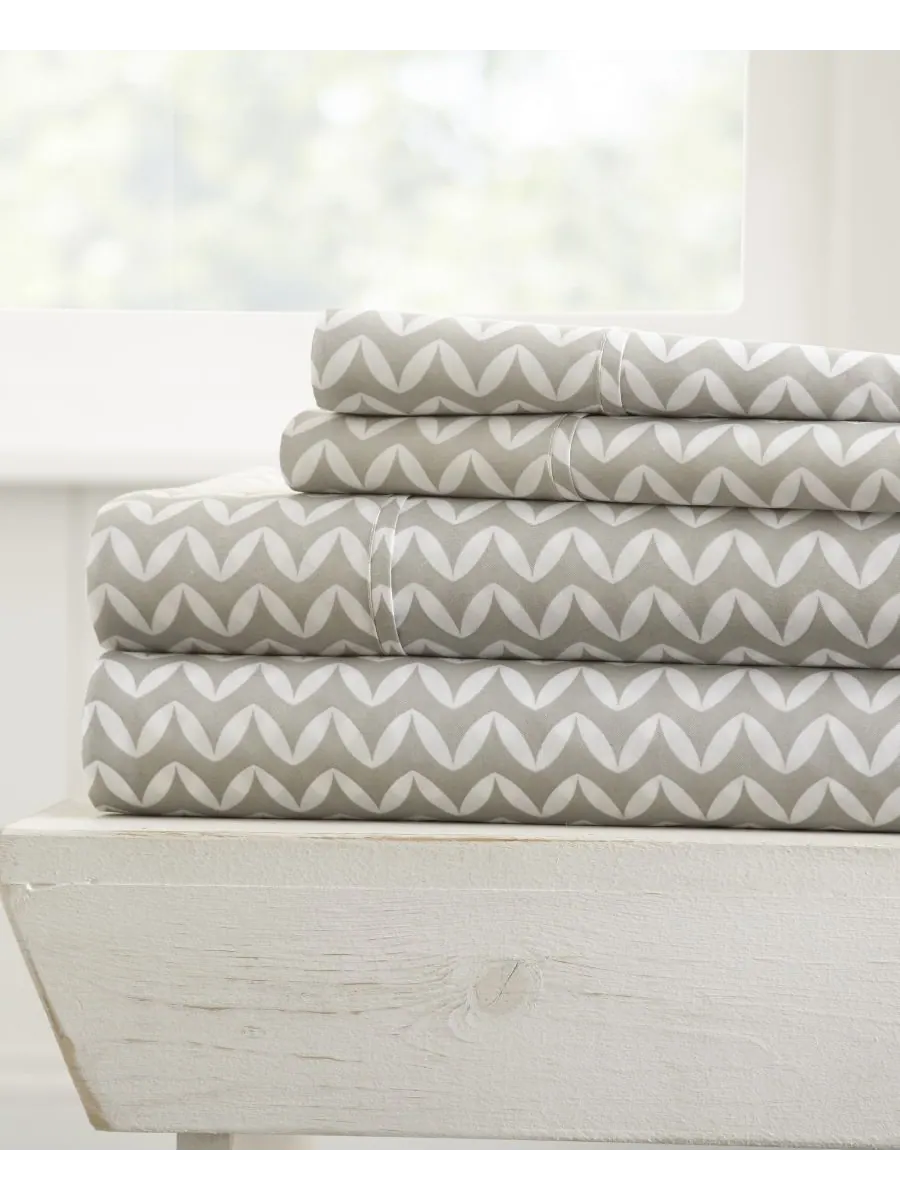 Комплект постельного белья Farmhouse Chic Premium Ultra Soft Pattern из 4 предметов, размер Queen — изображение 1 из 10