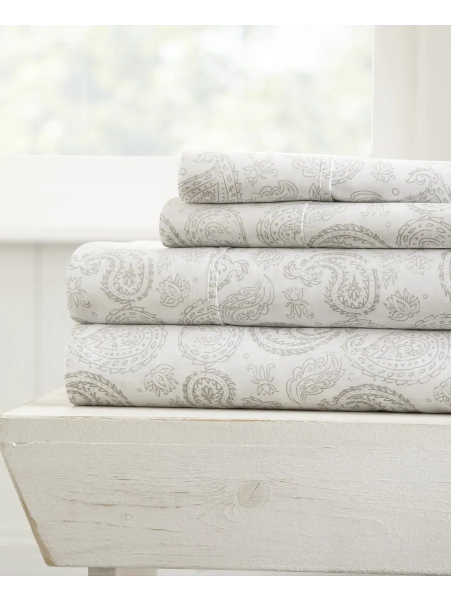 Комплект постельного белья Farmhouse Chic Premium Ultra Soft Pattern из 4 предметов, размер Queen — изображение 1 из 10