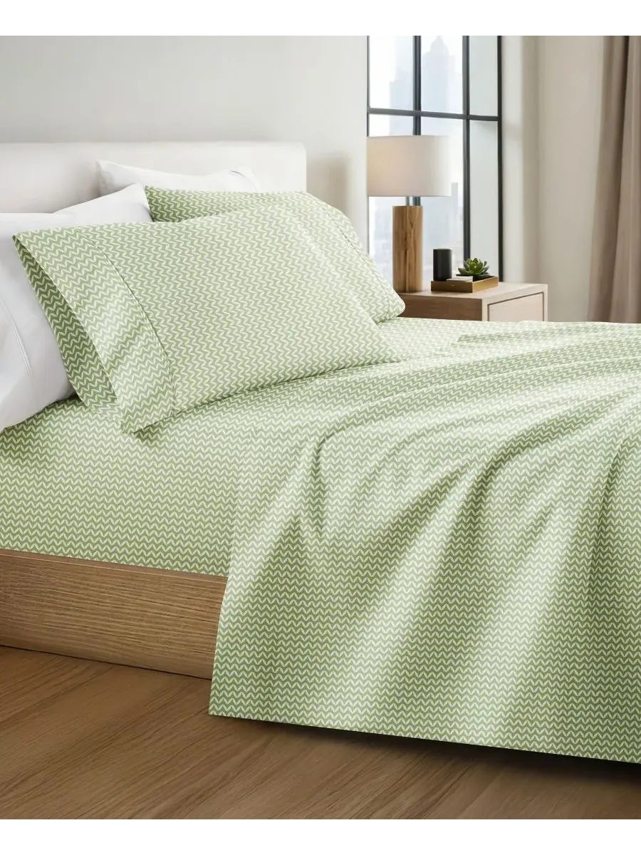Комплект постельного белья Farmhouse Chic Premium Ultra Soft Pattern из 4 предметов, размер Queen — изображение 2 из 10