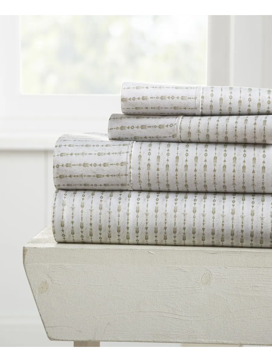 Комплект постельного белья Boho & Beyond Premium Ultra Soft Pattern из 4 предметов, размер King — изображение 1 из 9