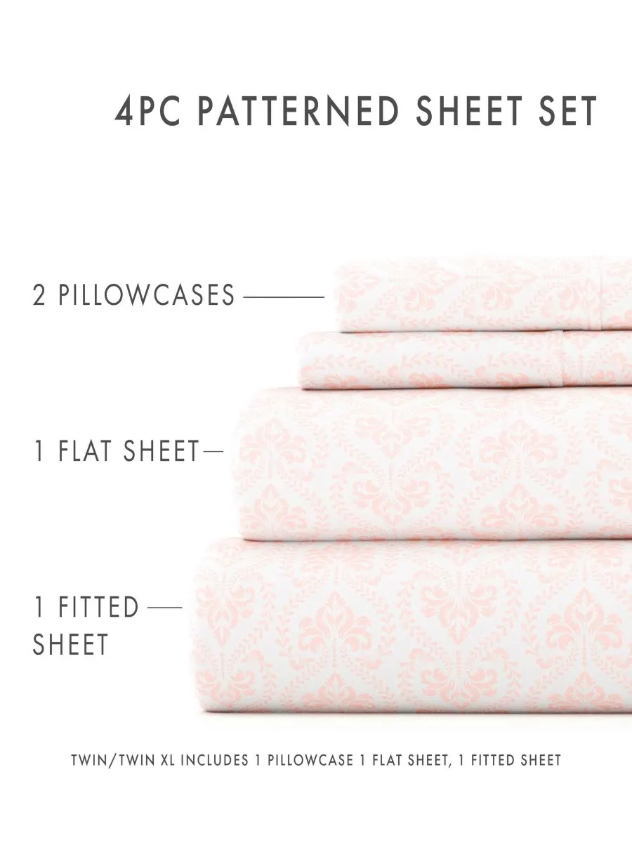 Комплект постельного белья Boho & Beyond Premium Ultra Soft Pattern из 4 предметов, размер King — изображение 5 из 8