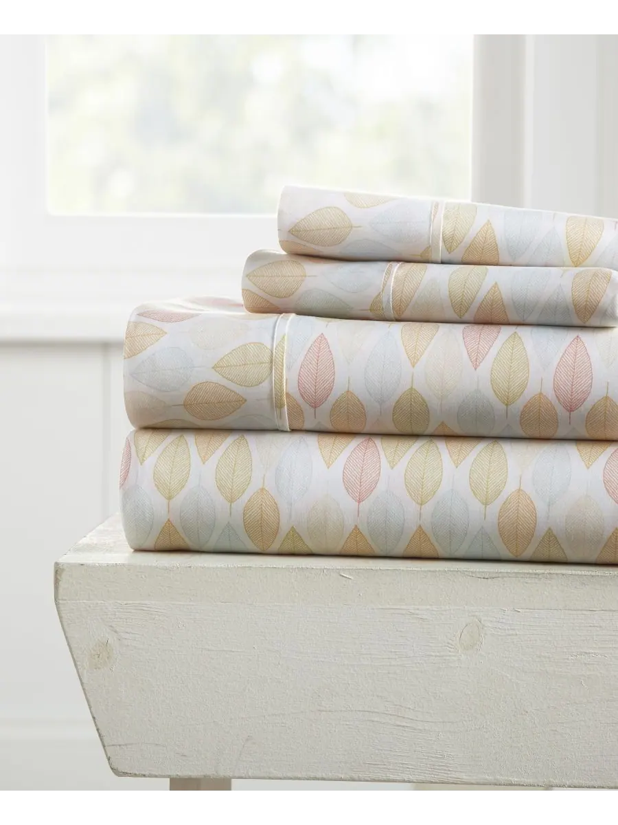 Комплект постельного белья Boho & Beyond Premium Ultra Soft Pattern из 4 предметов, размер King — изображение 1 из 9, желтый