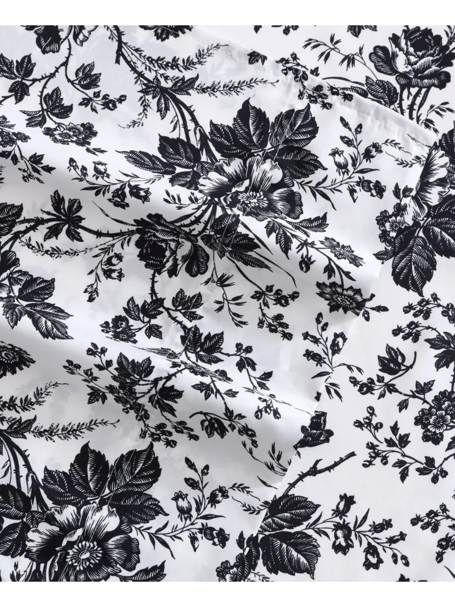 Комплект постельного белья из микрофибры с принтом, 3 предмета, размер Twin Betsey Johnson — изображение 4 из 5, черный
