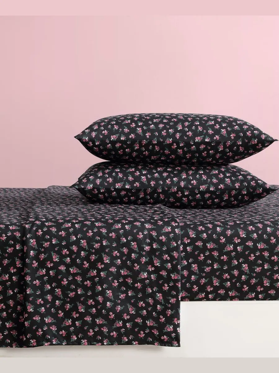 Комплект постельного белья из микрофибры с принтом, 3 предмета, размер Twin Betsey Johnson — изображение 2 из 5, мульти