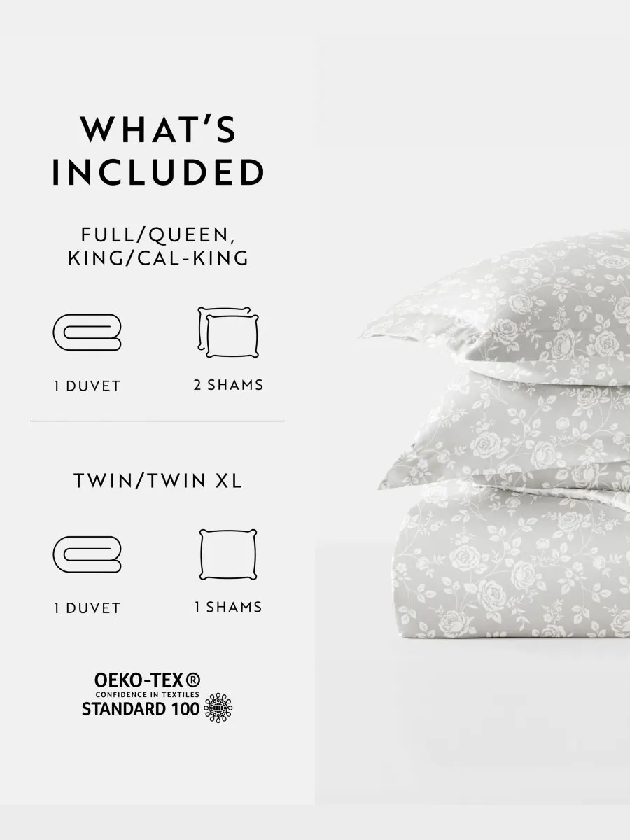 Комплект постельного белья Lucid Dreams с узором, размер King/California King Ienjoy Home — изображение 2 из 9, серый