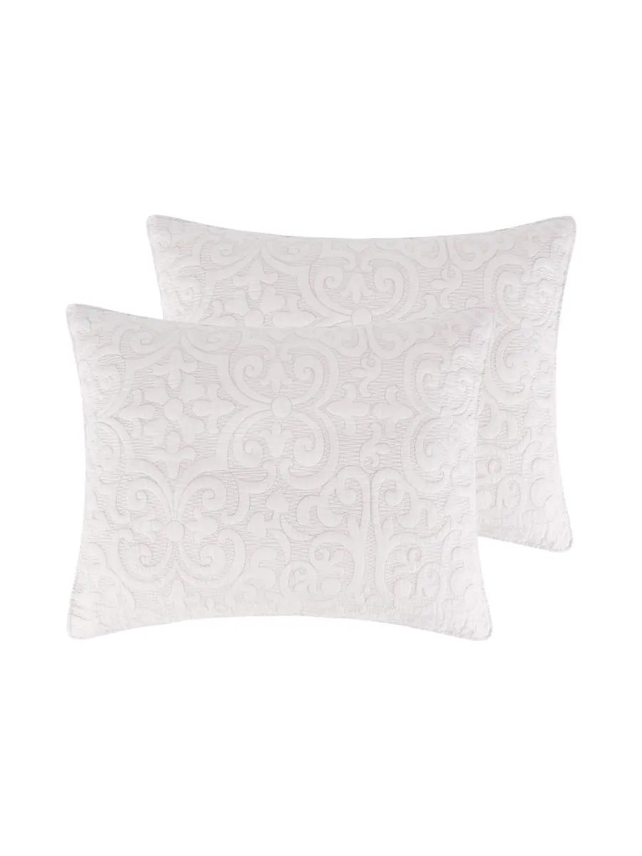 Комплект из двух наволочек Sherbourne Quilted Stitch, размер King Levtex — изображение 1 из 2, серый