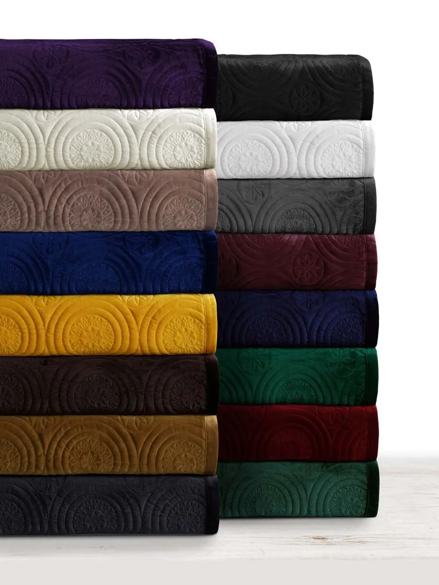 Комплект постельного белья Capri Medallion Velvet Oversized Solid из 2 предметов, размер Twin — изображение 3 из 4