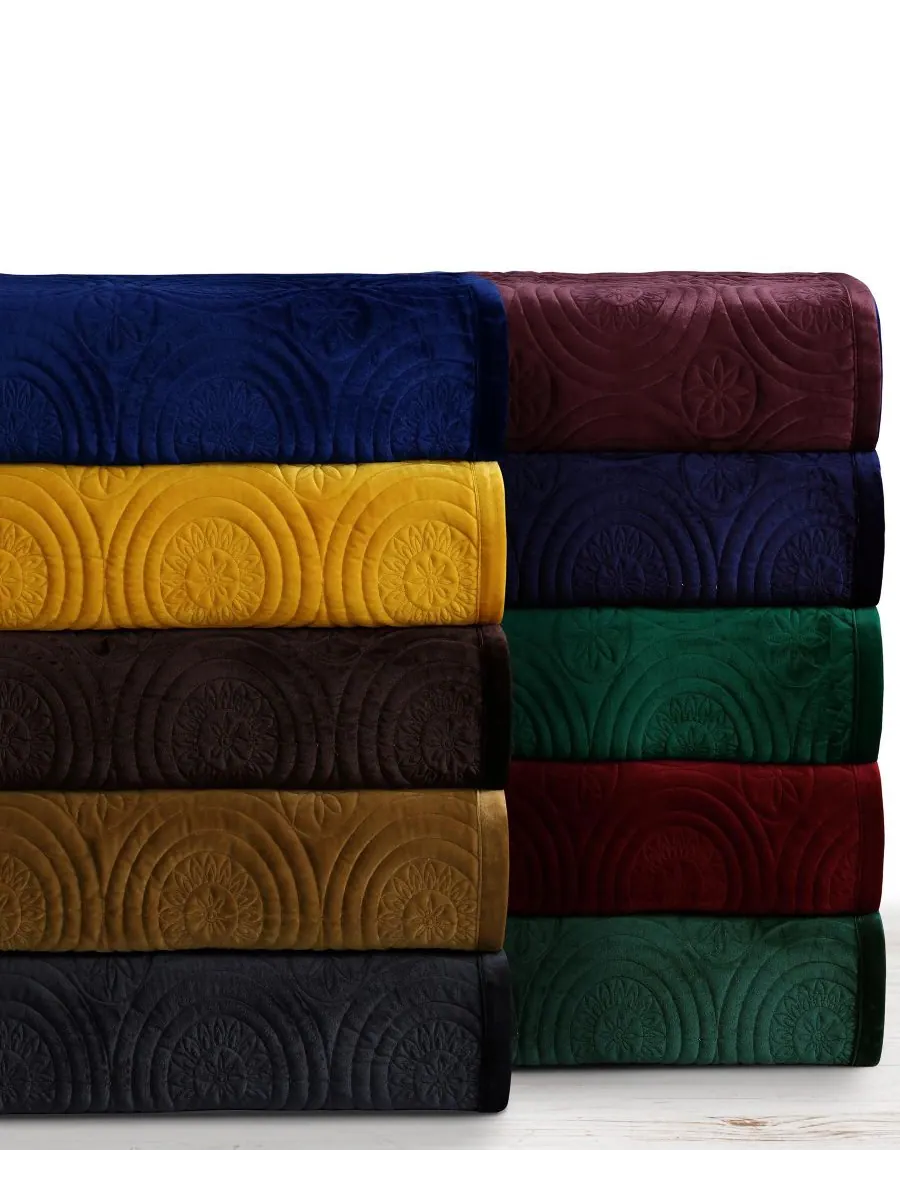 Комплект постельного белья Capri Medallion Velvet Oversized Solid из 2 предметов, размер Twin — изображение 2 из 2
