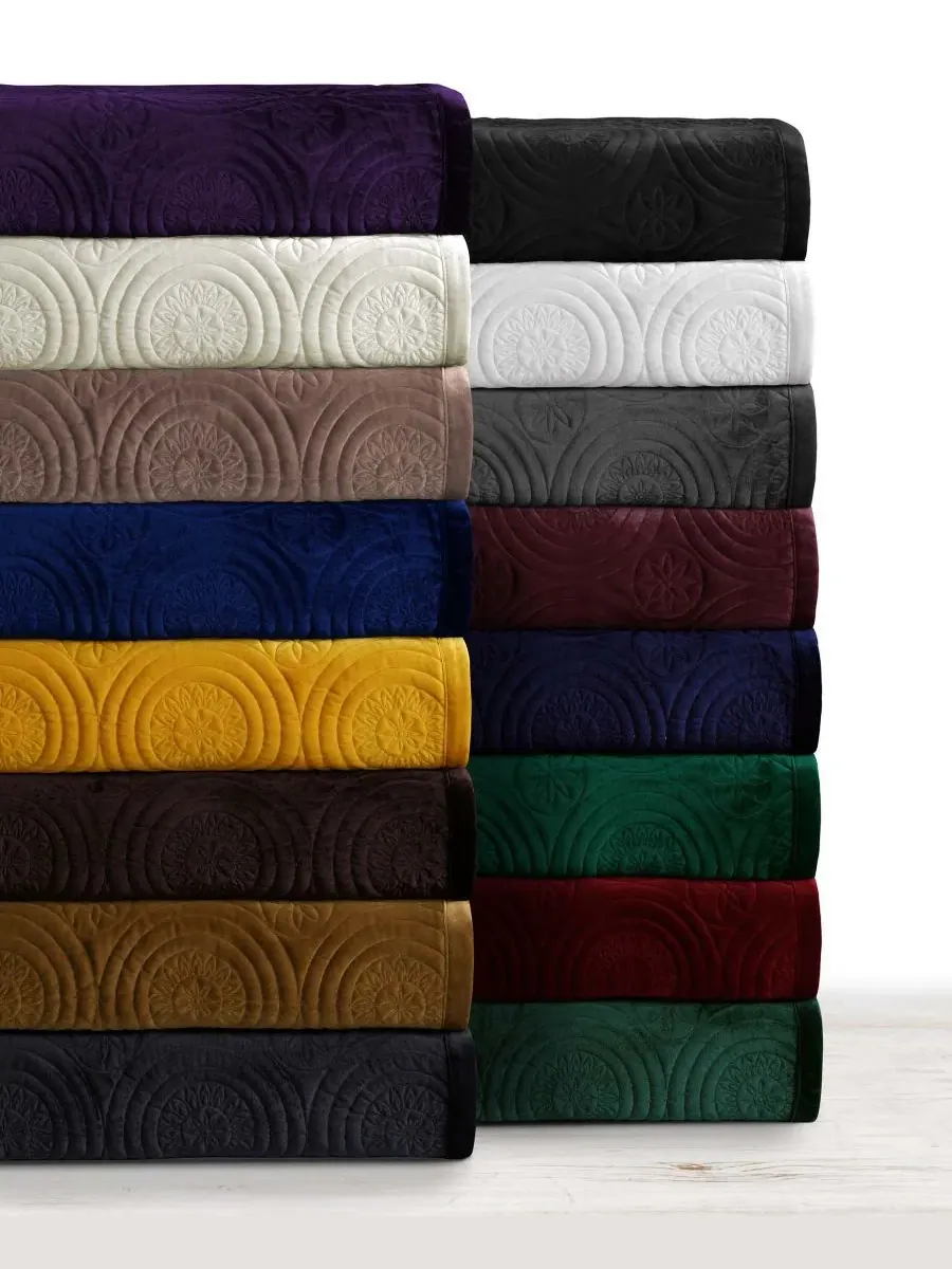 Комплект постельного белья Capri Medallion Velvet Oversized Solid из 2 предметов, размер Twin — изображение 3 из 4