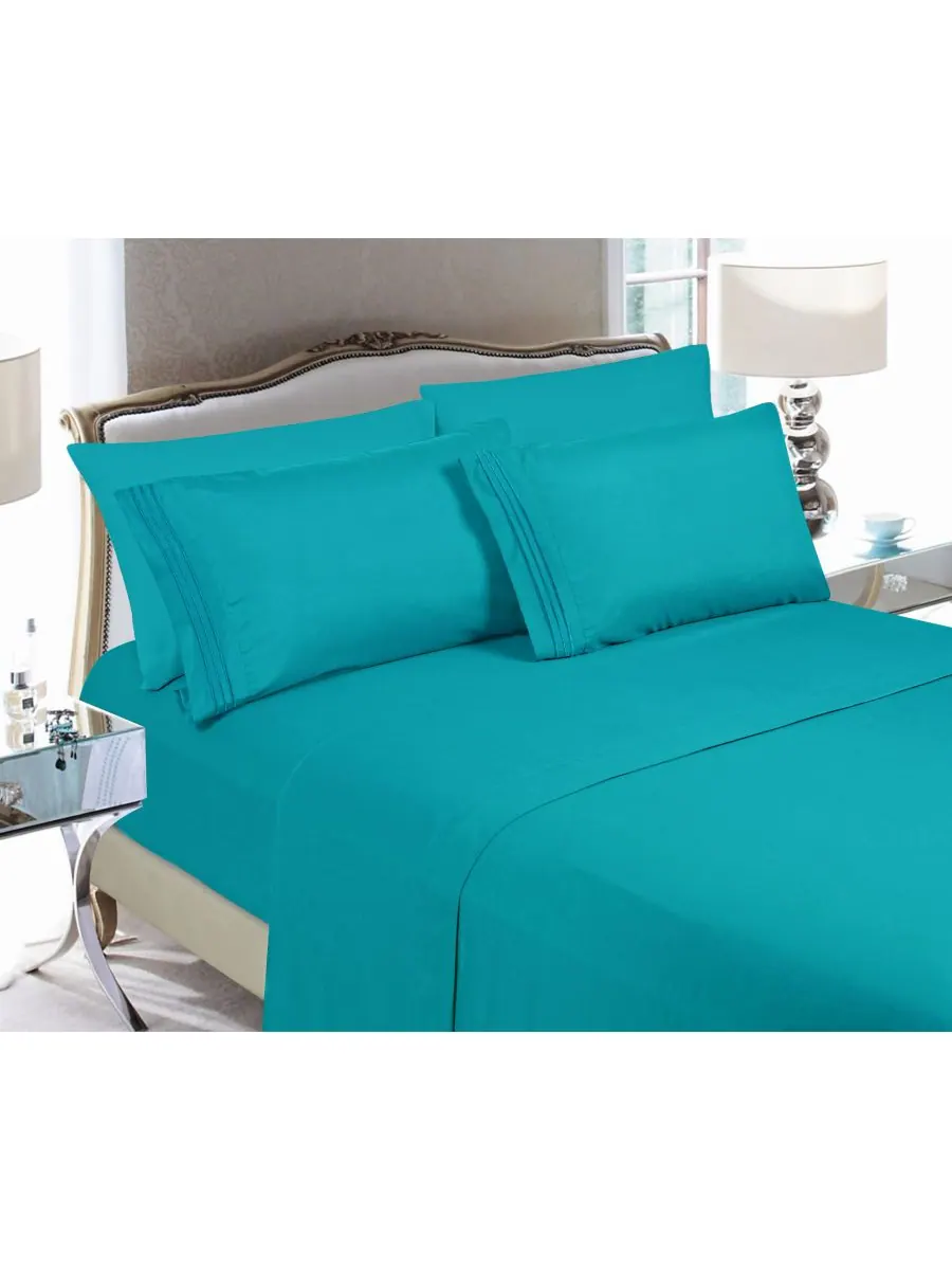 Роскошный мягкий однотонный комплект постельного белья из 3 предметов, размер Twin Elegant Comfort — изображение 1 из 10