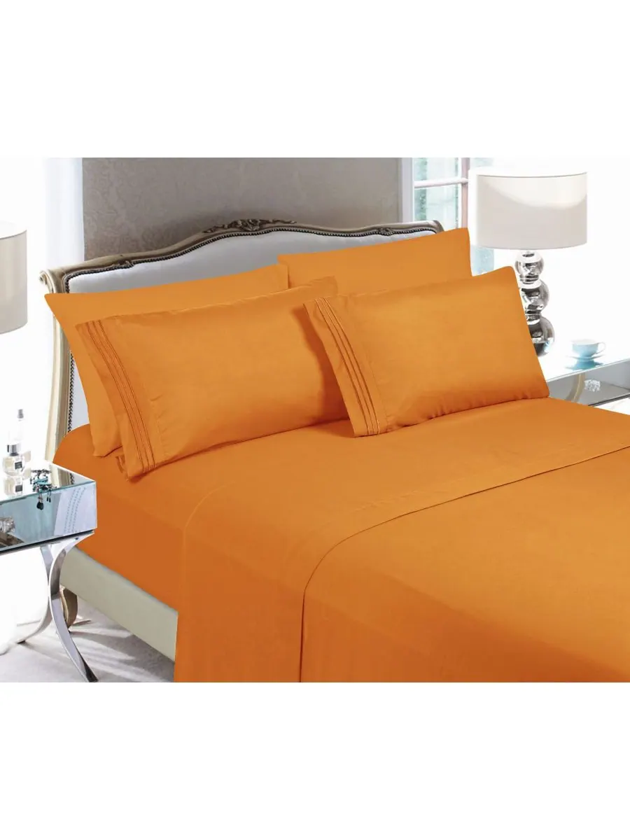 Роскошный мягкий однотонный комплект постельного белья из 3 предметов, размер Twin Elegant Comfort — изображение 3 из 10