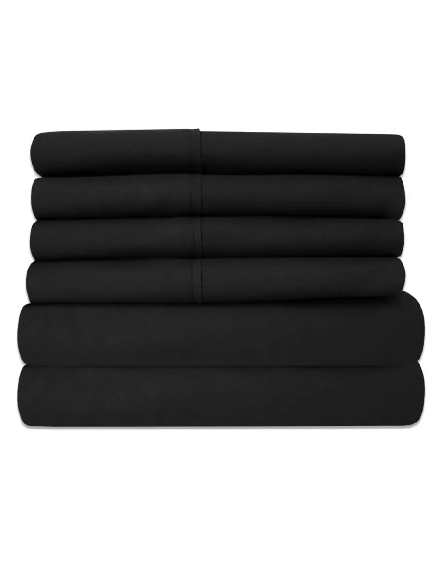 Комплект постельного белья из 4 предметов, размер Twin XL Sweet Home Collection — изображение 2 из 2, черный