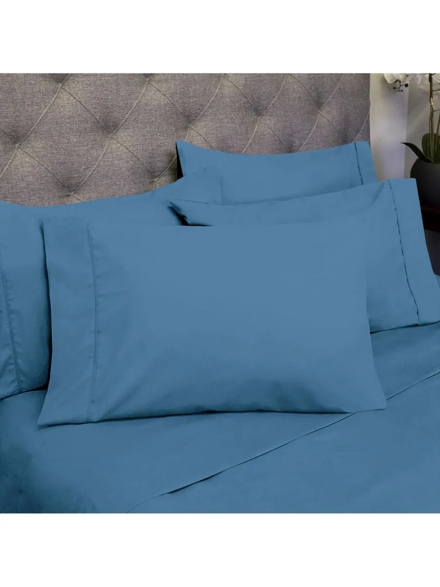 Комплект постельного белья из 4 предметов, размер Twin XL Sweet Home Collection — изображение 1 из 2, джинсовый синий