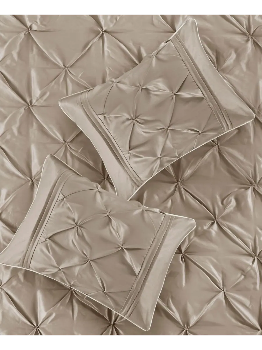 Комплект постельного белья Laurel Tufted из 7 предметов, размер Queen Madison Park — изображение 7 из 10, тауп