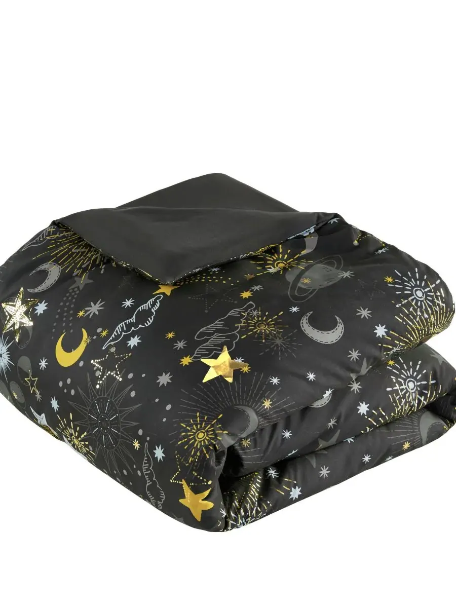 Комплект постельного белья Intelligent Design Celia Starry Sky Metallic из 3 предметов, размер Twin — изображение 5 из 10