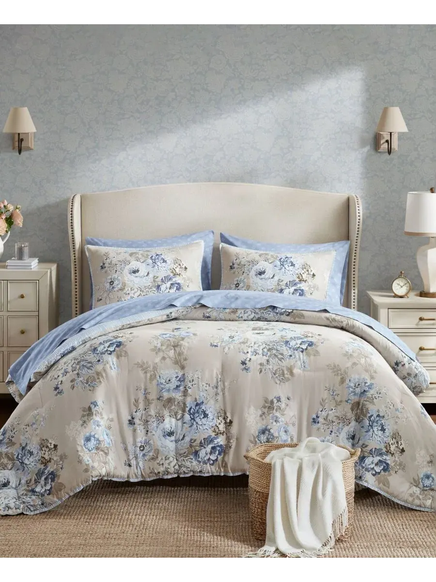 Комплект постельного белья Heather Vintage Floral, 5 предметов, размер Twin XL Madison Park — изображение 1 из 10