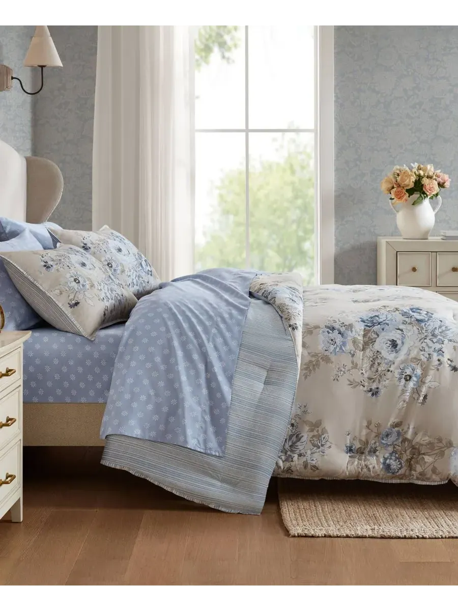Комплект постельного белья Heather Vintage Floral, 5 предметов, размер Twin XL Madison Park — изображение 4 из 10