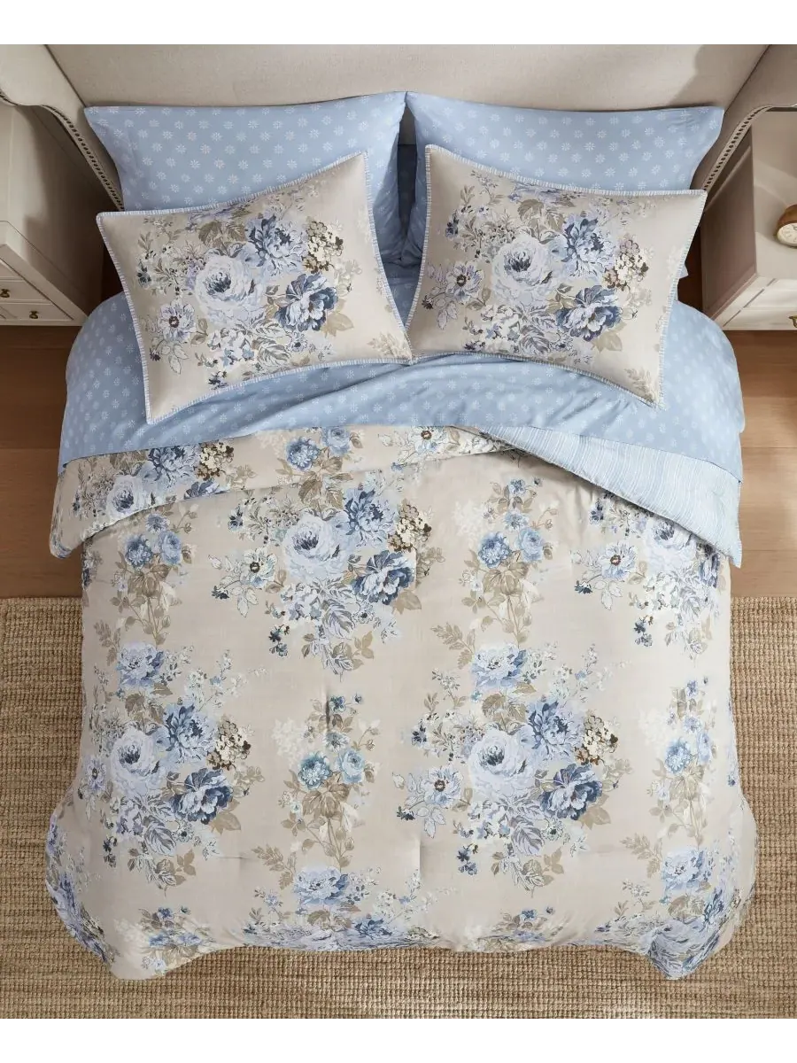 Комплект постельного белья Heather Vintage Floral, 5 предметов, размер Twin XL Madison Park — изображение 5 из 10