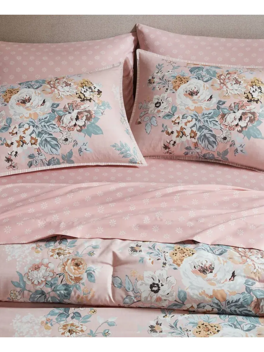 Комплект постельного белья Heather Vintage Floral, 5 предметов, размер Twin XL Madison Park — изображение 9 из 10, розовый
