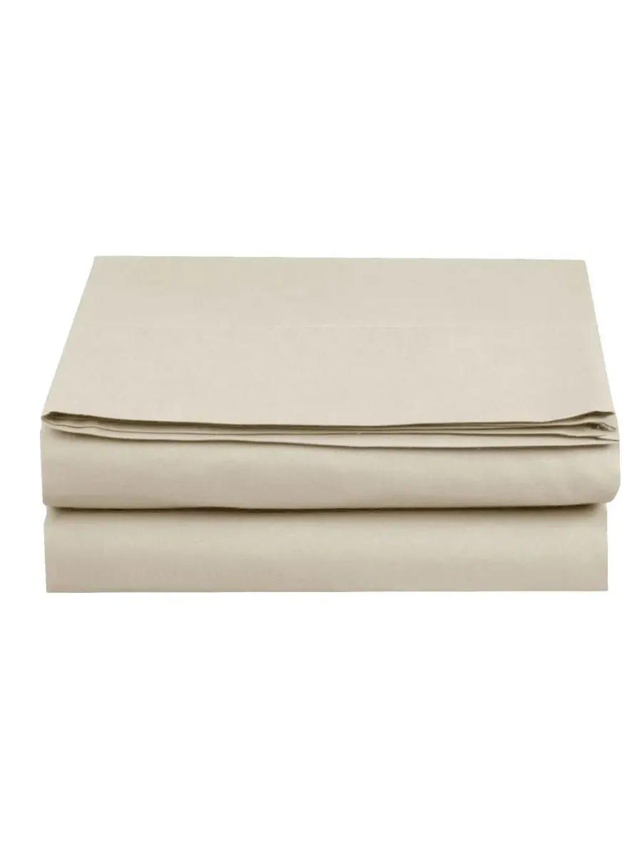 Простыня плоская California King из микрофибры Elegant Comfort — изображение 1 из 2, бежевый