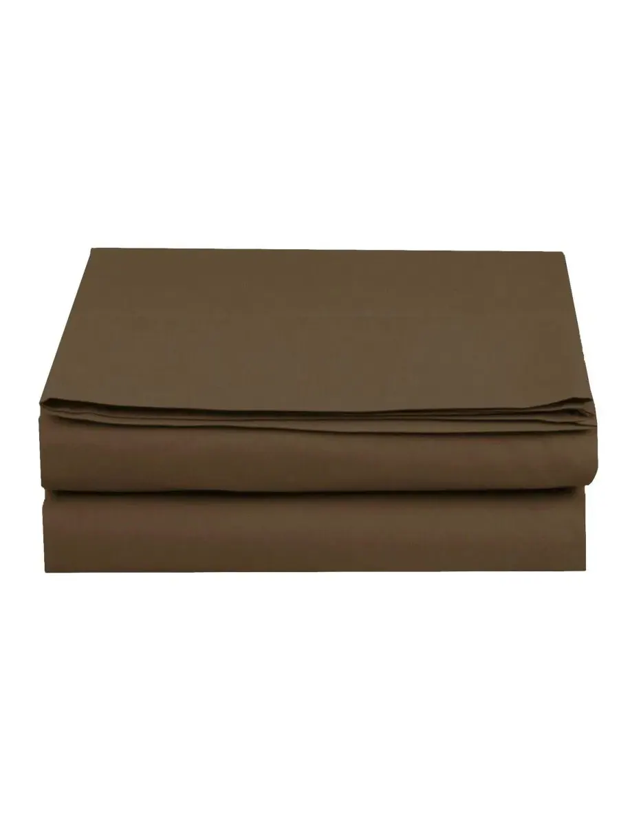 Простыня плоская California King Elegant Comfort — изображение 1 из 2, коричневый