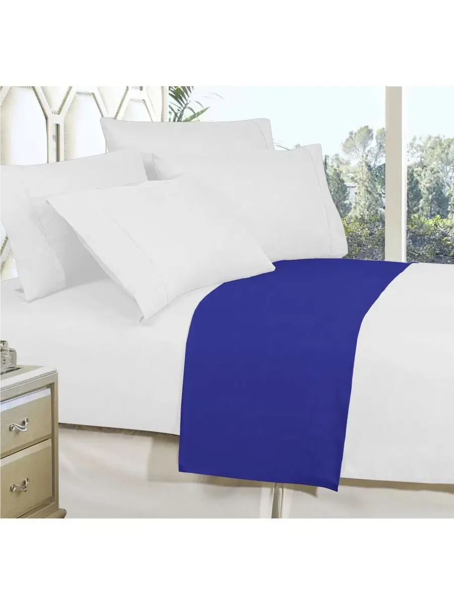Простыня на резинке California King Elegant Comfort — изображение 2 из 2, яркий синий