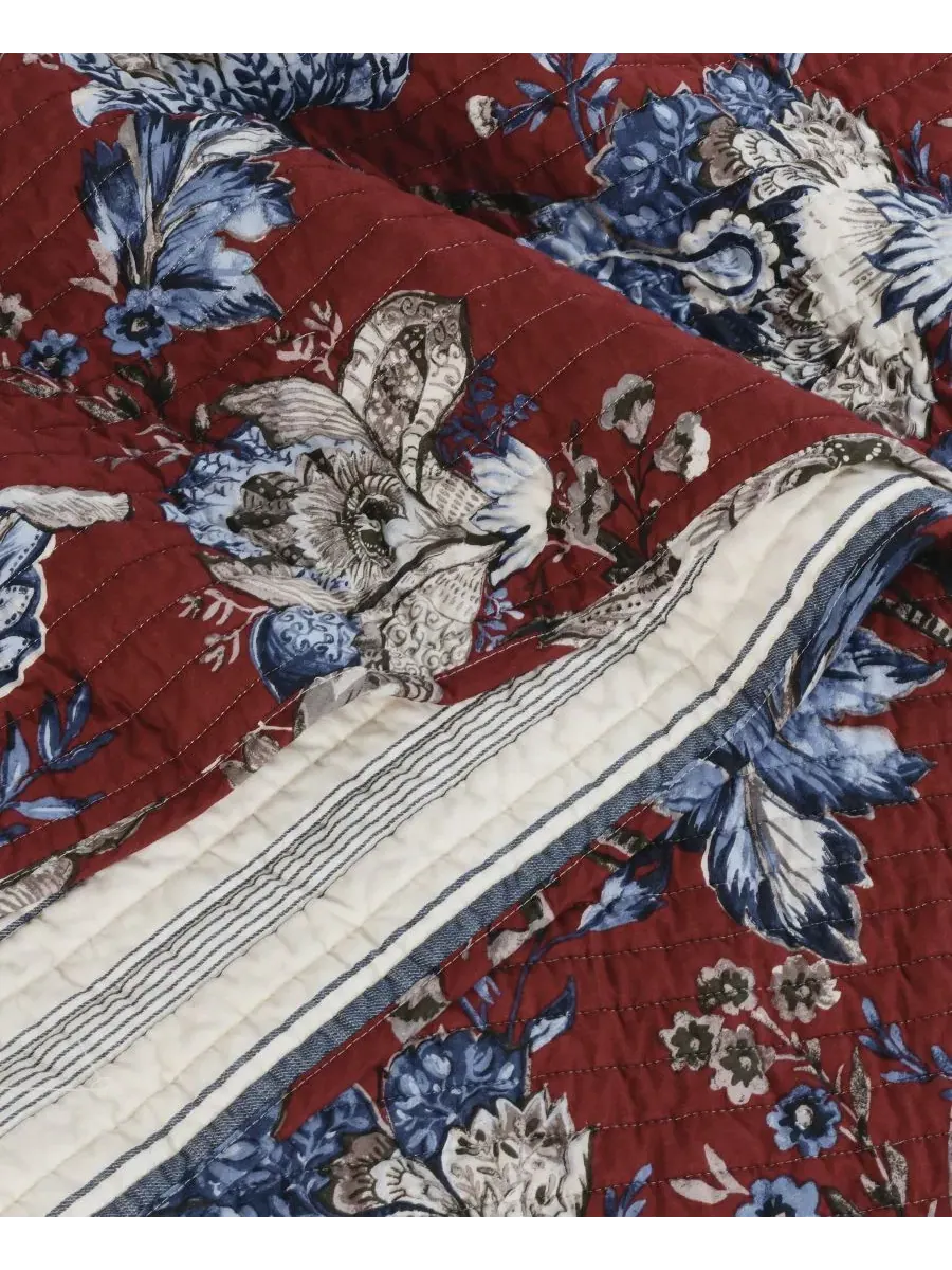 Комплект стеганого покрывала Royce Reversible 2-Piece Quilt Set, Twin/Twin XL Levtex Home — изображение 5 из 5, красный