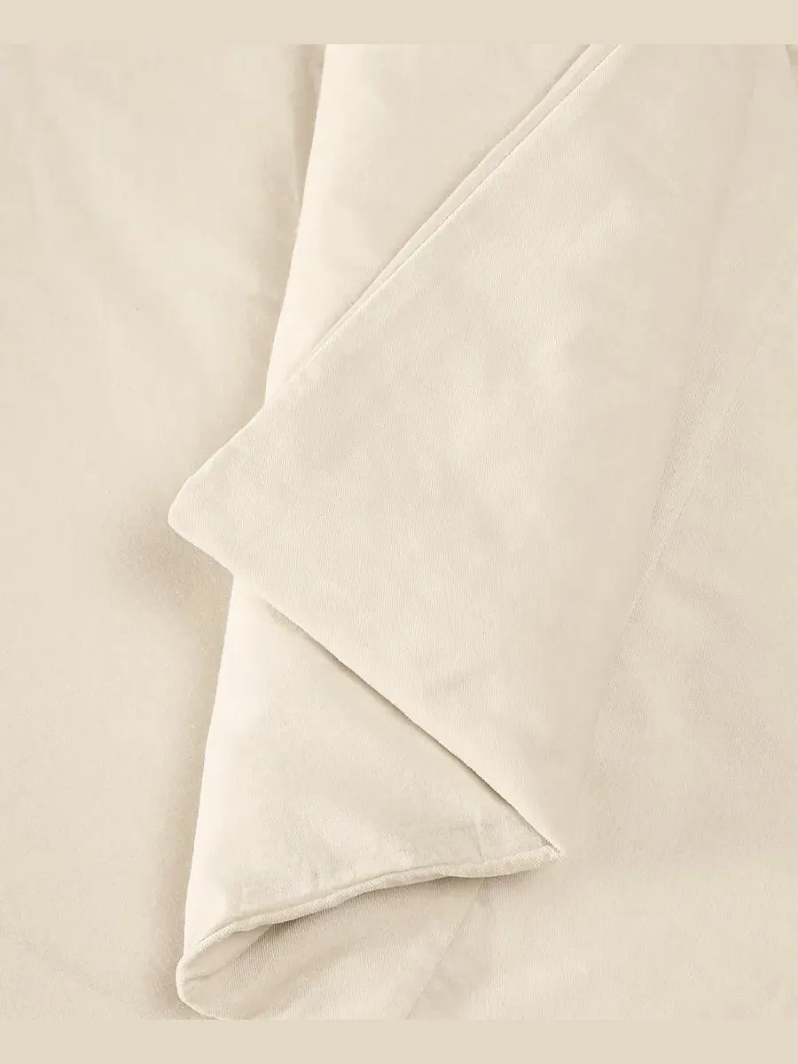 Комплект стеганого одеяла из матового хлопкового велюра, 2 предмета, Twin/Twin XL Brooklyn Loom — изображение 4 из 4, бежевый