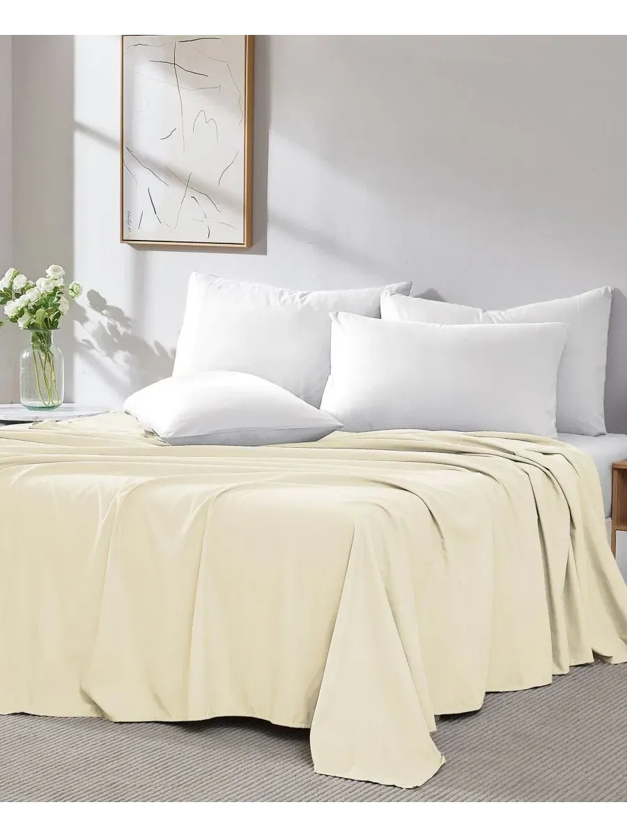 Комплект простыней 2 шт. Twin Southshore Fine Linens — изображение 3 из 5, бежевый