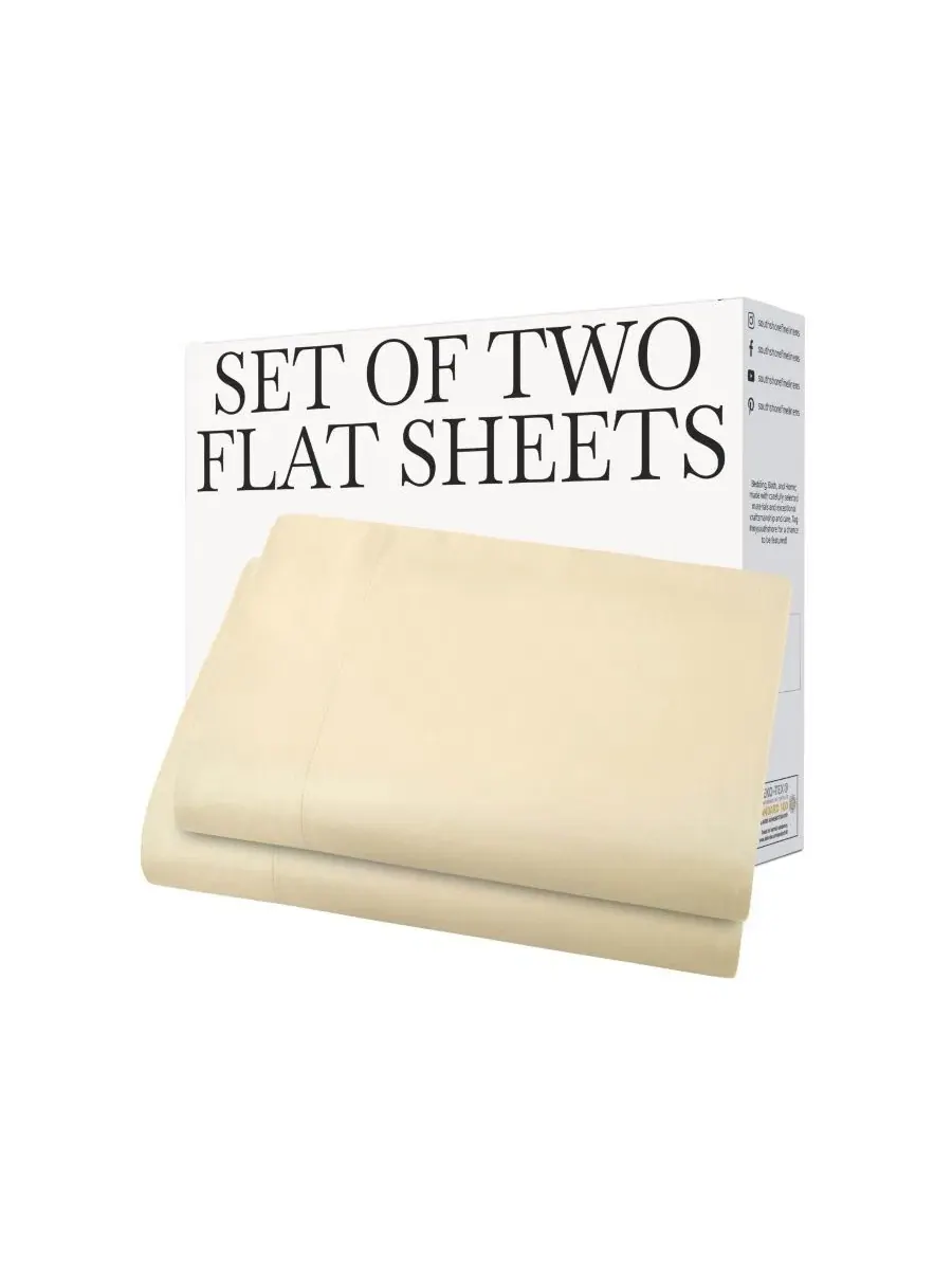 Комплект простыней 2 шт. Twin Southshore Fine Linens — изображение 4 из 5, бежевый