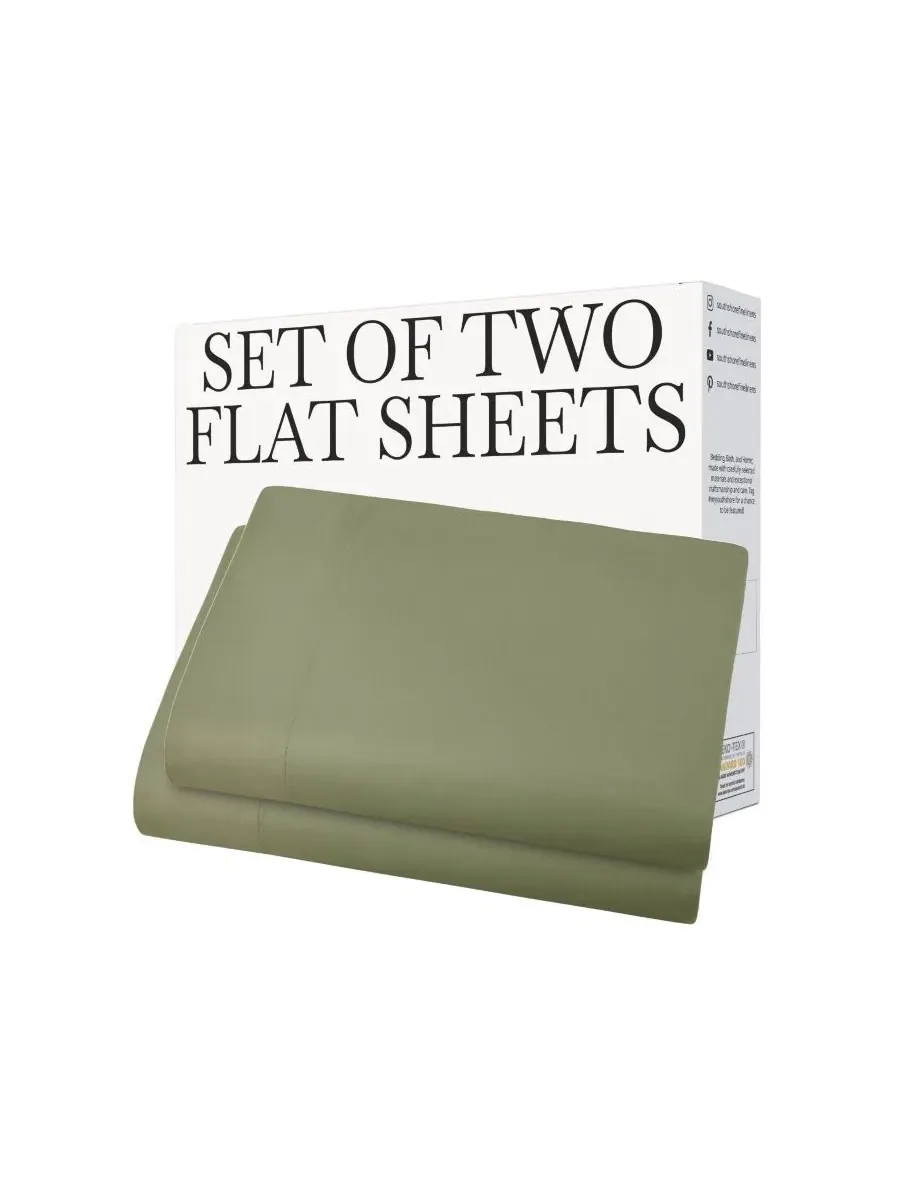 Набор из 2 простыней Vilano Premium Ultra Soft, Twin Southshore Fine Linens — изображение 4 из 5, зеленый