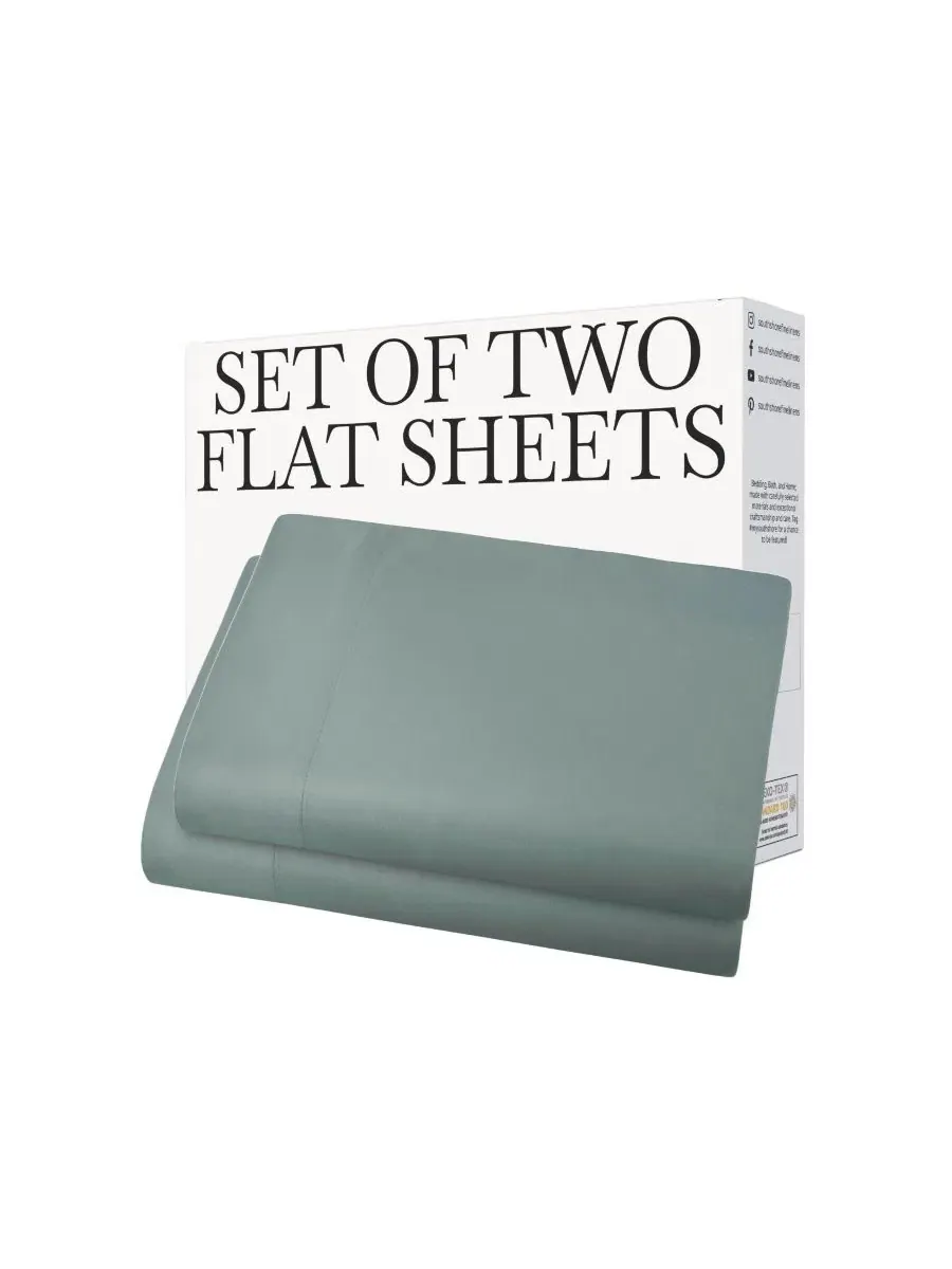Комплект простыней плоских без резинки 2 шт, Twin Southshore Fine Linens — изображение 4 из 5, синий