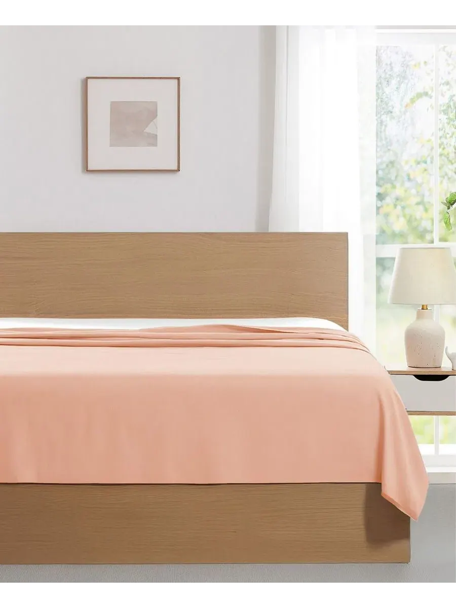 Комплект из 2 плоских простыней Vilano Premium Ultra Soft Southshore Fine Linens — изображение 2 из 5, пудровый розовый