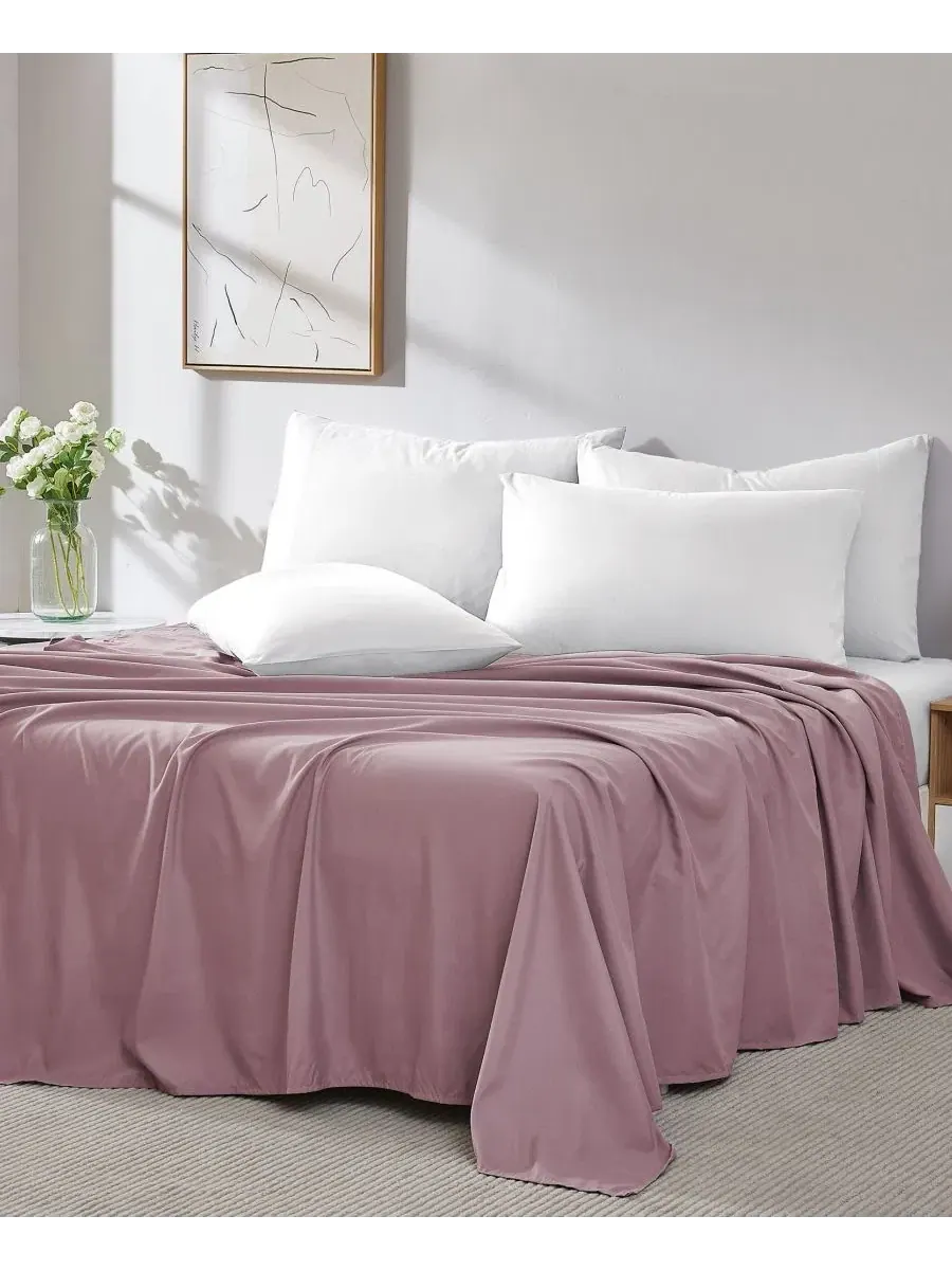 Комплект плоских простыней Vilano Premium Ultra Soft, 2 шт, Twin Southshore Fine Linens — изображение 3 из 5, фиолетовый